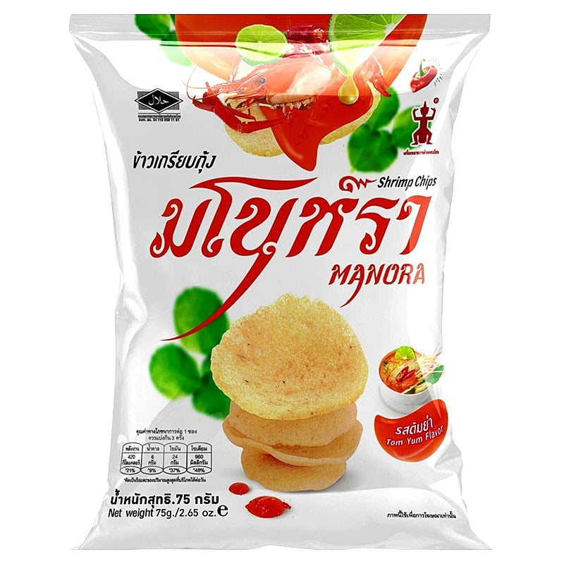 Ready-to-Eat Thai Prawn Crackers 75g – Tom Yum Flavour – MANORA