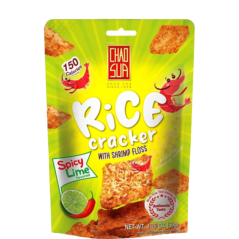BITE-SIZED Rice Cracker with Shrimp Floss – Spicy Lime – CHAO SUA