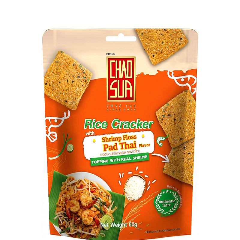 Rice Cracker with Shrimp Floss – Pad Thai Flavour (Spicy) – CHAO SUA