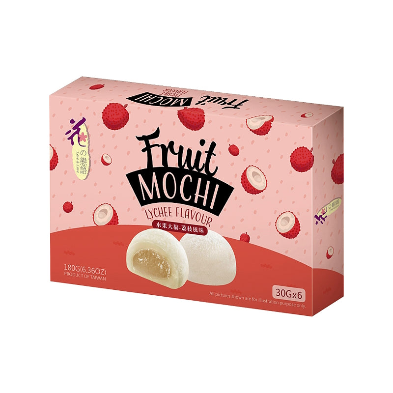 ขนมโมจิญี่ปุ่นผลไม้ รสลิ้นจี่ ขนาด 180 กรัม - LOVE & LOVE