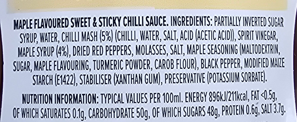 Canadian Maple Chilli Jam (mild) - ENCONA