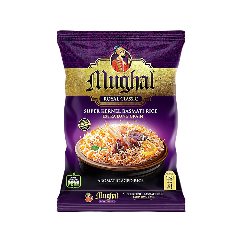 ROYAL CLASSIC Extra Long Grain Basmati Rice 1kg - MUGHAL