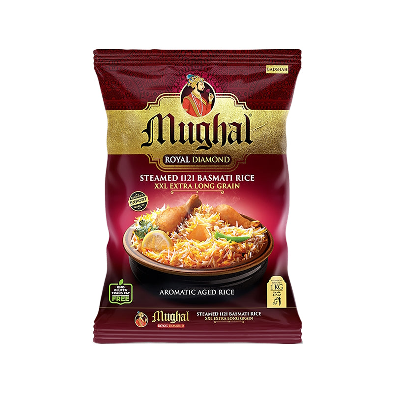 ROYAL DIAMOND XXL Extra Long Grain Basmati Rice 1kg - MUGHAL