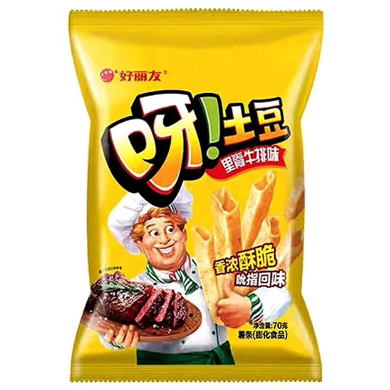Korean Oh! Karto Tenderloin Steak Flavour Potato Chips 70g - ORION