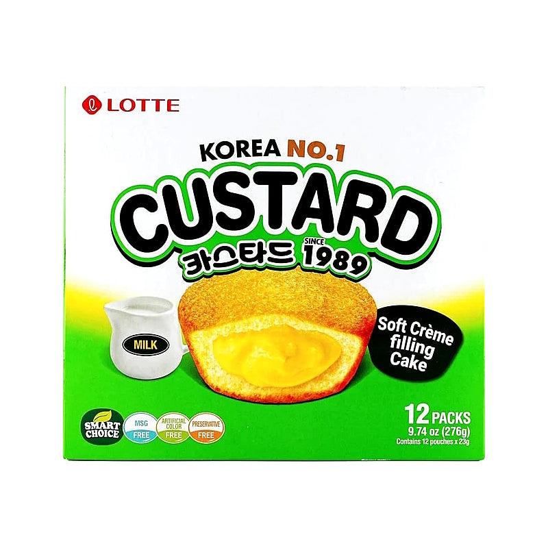 Korean Custard Cakes - 12pcs - LOTTE ***CLEARANCE (best before: 07/07/26)***