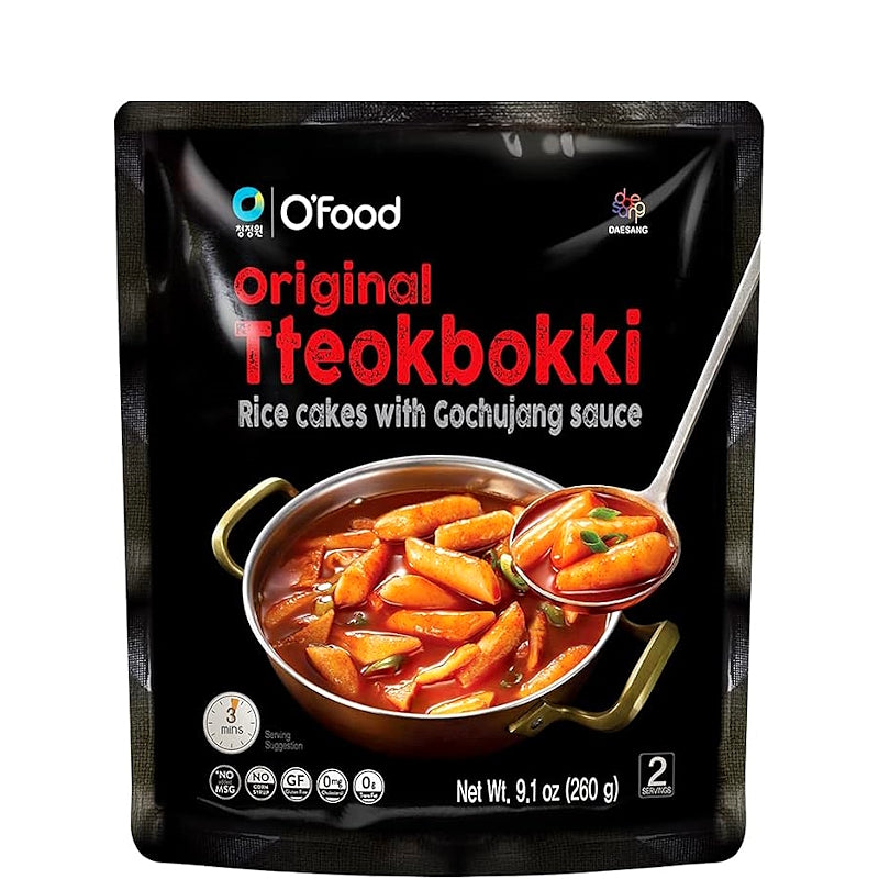 Original Tteokbokki Rice Cakes with Gochujang Sauce 260g - O'FOOD