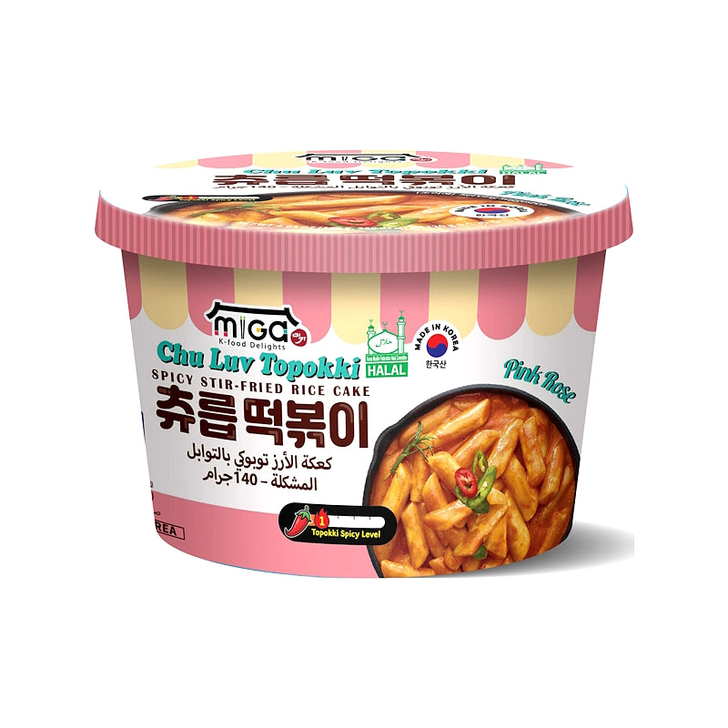 CHU LUV Topokki - Carbonara Pink Rose (spice level 1) - MIGA