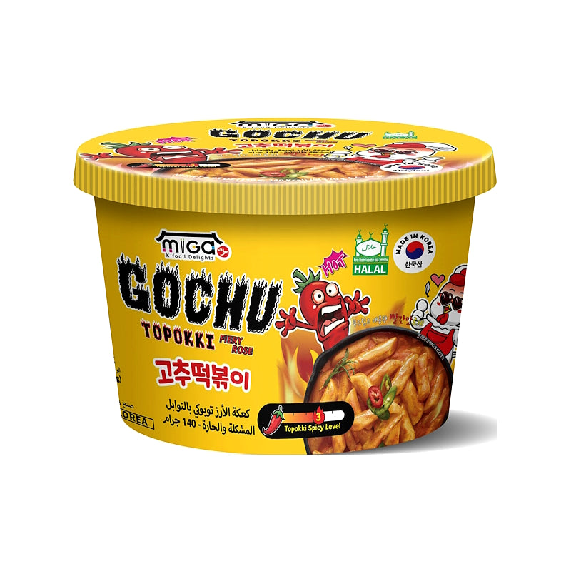 CHU LUV Topokki - Carbonara Fiery Rose (spice level 3) - MIGA