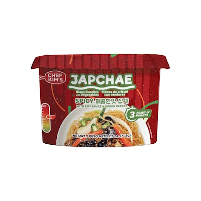 JAPCHAE Instant Glass Noodles with Vegetables - Spicy - CHEF KIM'S