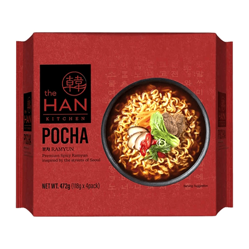 POCHA Premium Spicy Ramyum 4x118g - THE HAN KITCHEN