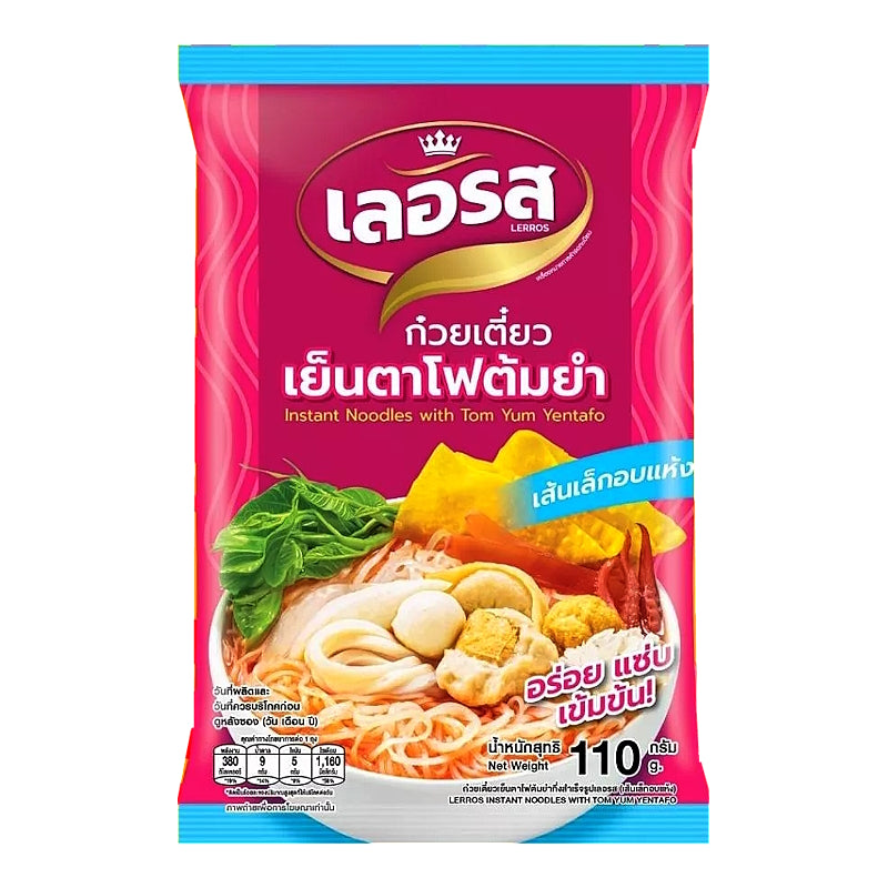 ก๋วยเตี๋ยวเย็นตาโฟต้มยำ เส้นเล็กอบแห้ง ขนาด 110 กรัม - ตราเลอรส