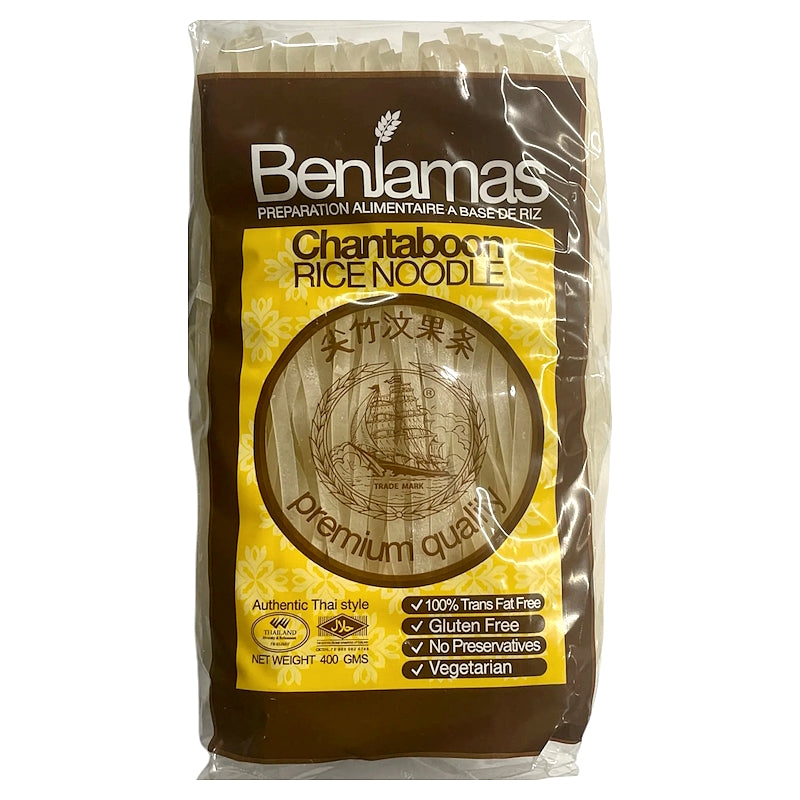 ก๋วยเตี๋ยวเส้นจันทร์แห้ง ขนาดเส้น 3 มิลลิเมตร ขนาด 400 กรัม - ตราตราเบญจมาศ