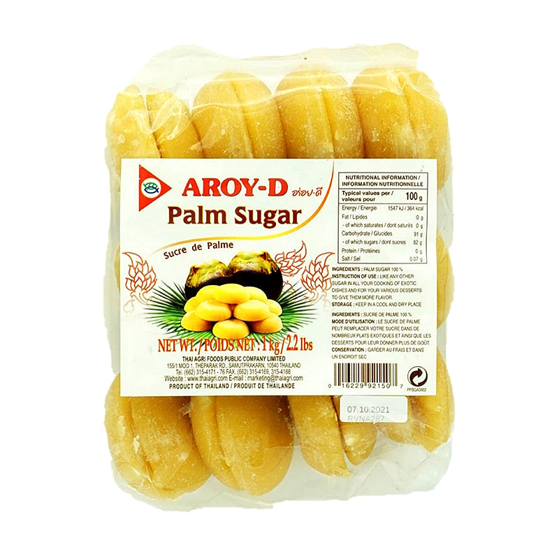 น้ำตาลปี๊ปแท้ชนิดก้อน ขนาด 1 กิโลกรัม - ตราอร่อย-ดี