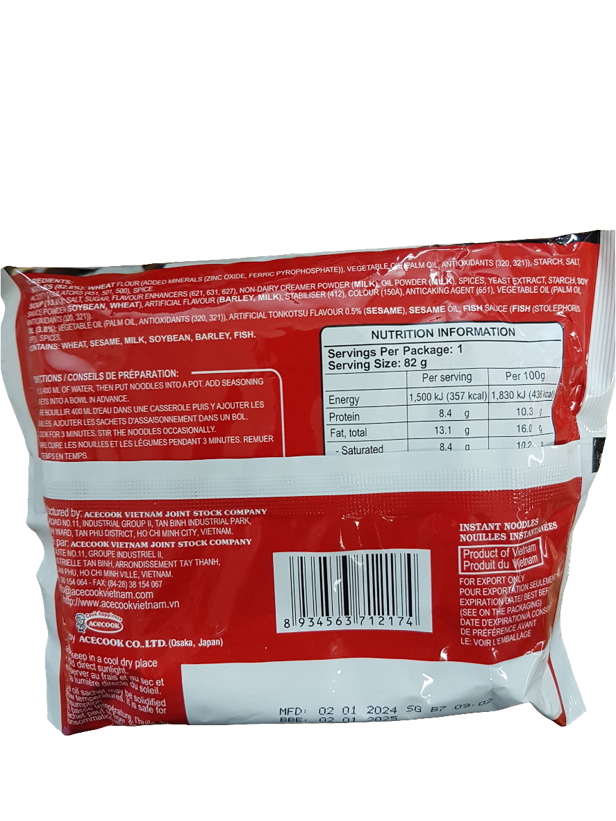 IPPIN Ramen - Tonkotsu Flavour - ACECOOK