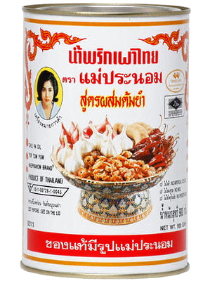 Chilli in Oil for Tom Yum 900g (white tin) - MAE PRANOM