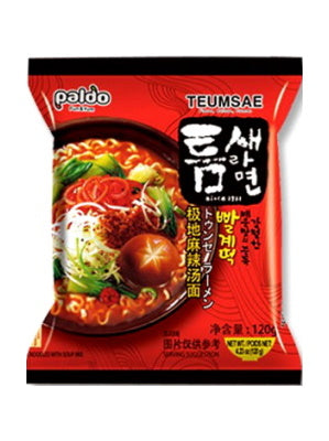 TEUMSAE RAMYUN Rich Hot & Spicy Flavour Instant Noodles - PALDO