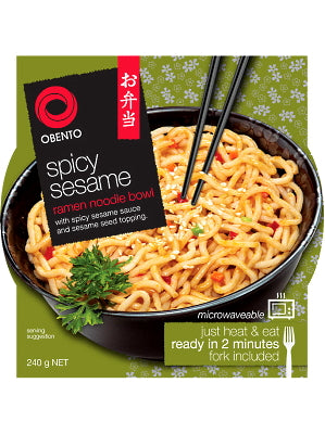 Heat-and-Eat Spicy Sesame Ramen Noodle Bowl - OBENTO