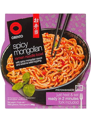 Heat-and-Eat Spicy Mongolian Ramen Noodle Bowl - OBENTO