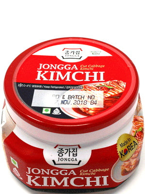 Korean Mat (Cut Leaf) Kimchi 300g (jar) - CHONGGA