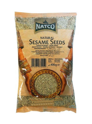 Natural (unhulled) Sesame Seeds (for toasting, etc.) 400g - NATCO