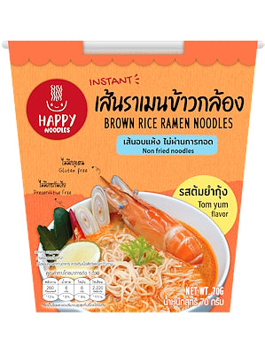 INSTANT Brown Rice Ramen Noodles – Tom Yum Kung Flavour – HAPPY NOODLES