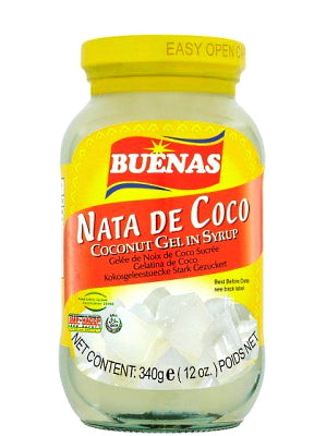 Nata De Coco (Coconut Gel in Syrup) - White - BUENAS