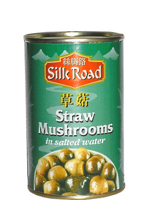 Straw Mushrooms in Salted Water 425g - SILK ROAD