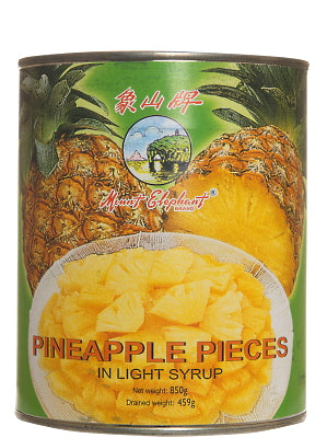 Pineapple Pieces in Light Syrup 850g – MOUNT ELEPHANT