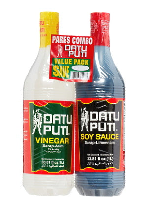 Soy Sauce 1000ml + Vinegar 1000ml Value Pack - DATU PUTI