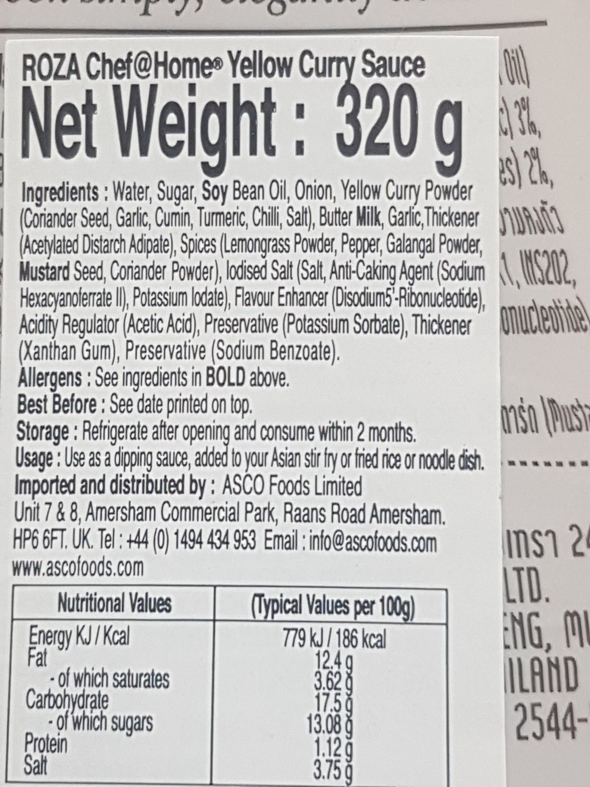 Yellow Curry Sauce – ROZA ***CLEARANCE (best before: 11/10/25)***