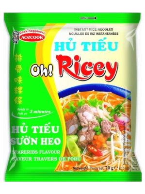 Oh! Ricey Instant Noodles - Spareribs Flavour - ACECOOK