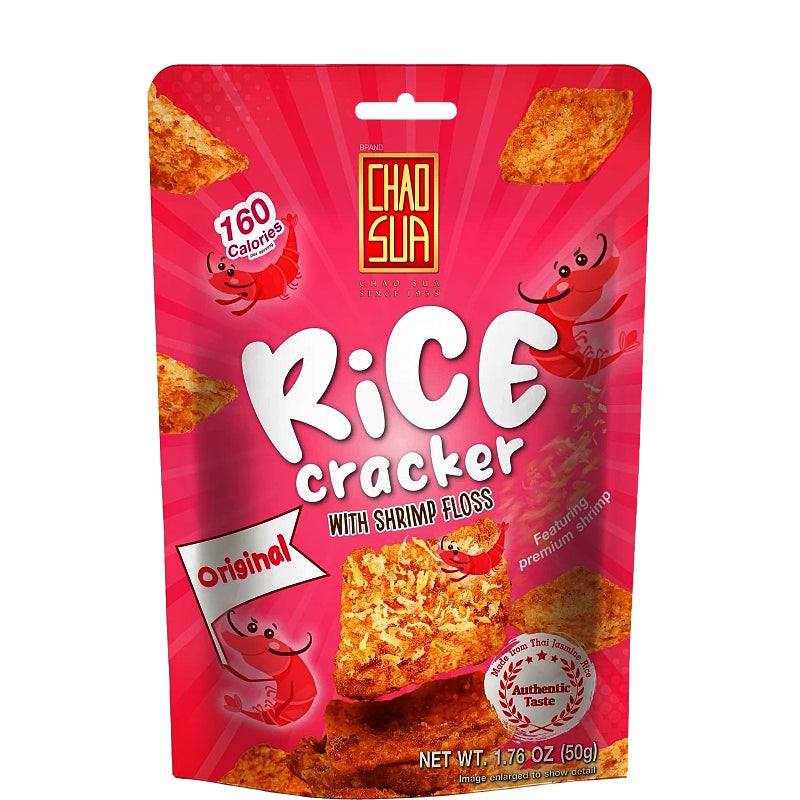 BITE-SIZED Rice Cracker with Shrimp Floss – Original – CHAO SUA