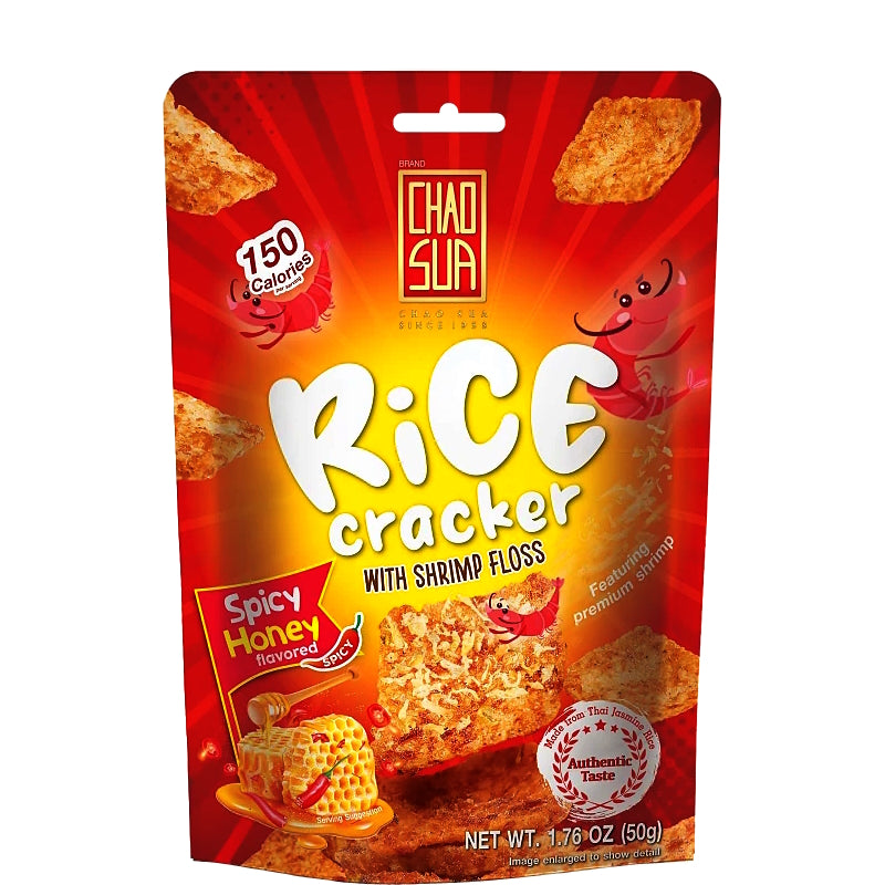 BITE-SIZED Rice Cracker with Shrimp Floss – Spicy Honey – CHAO SUA