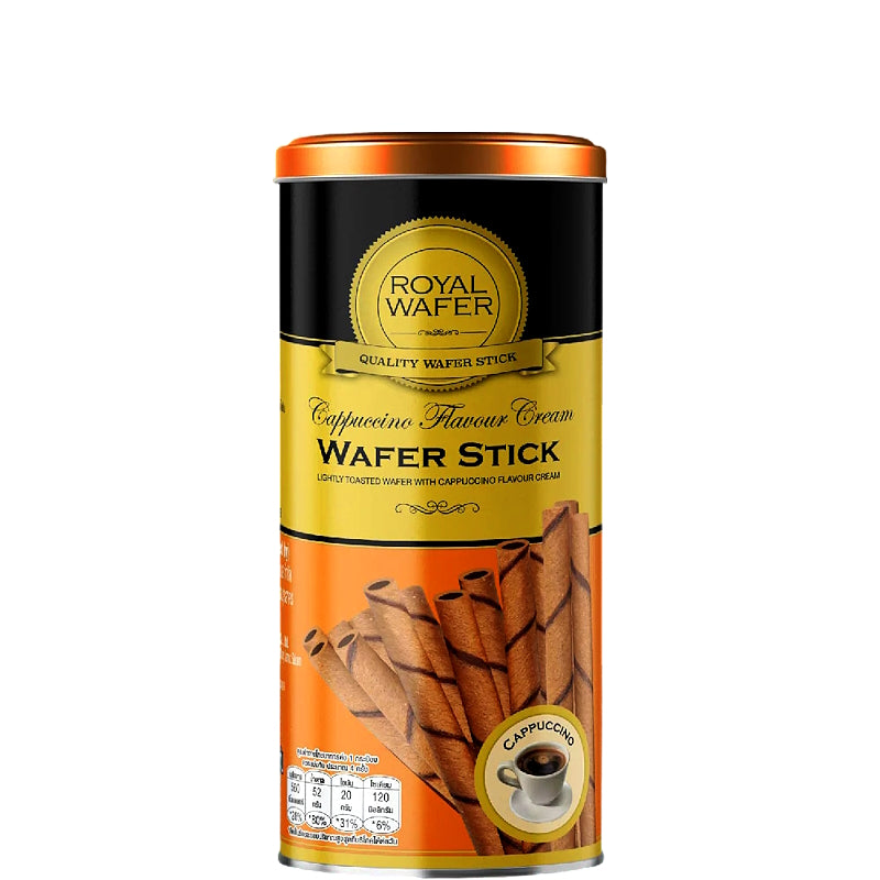 ROYAL WAFER Cappuccino Cream Wafer Sticks 125g – V-FOODS