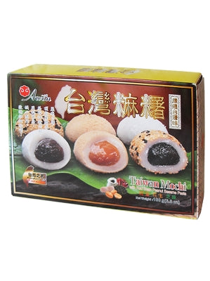 Assorted (Red Bean, Peanut, Sesame) Mochi 180g - AWON