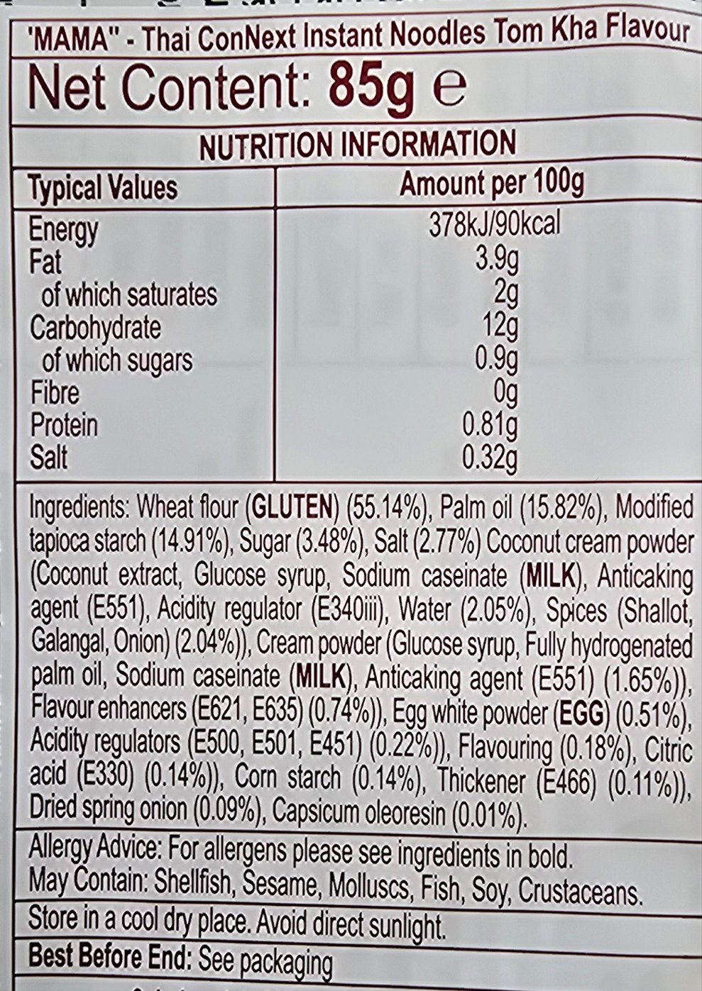 Instant Tom Kha Noodles – MAMA