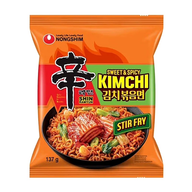 Instant Noodles SWEET & SPICY Kimchi Stir-fry Ramyum - NONG SHIM