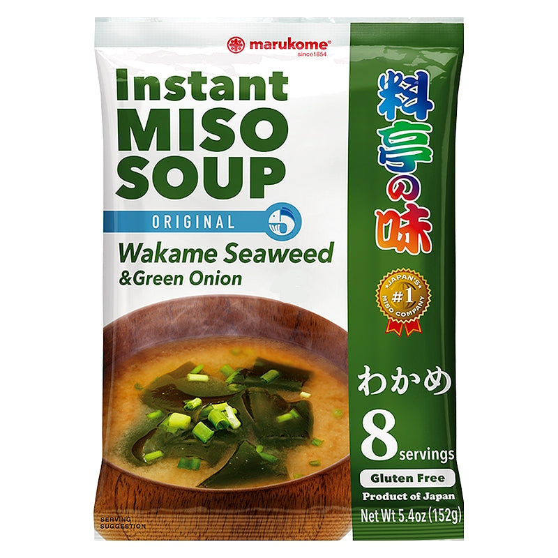 Instant Miso Soup - Wakame & Green Onion - 8 Servings - MARUKOME