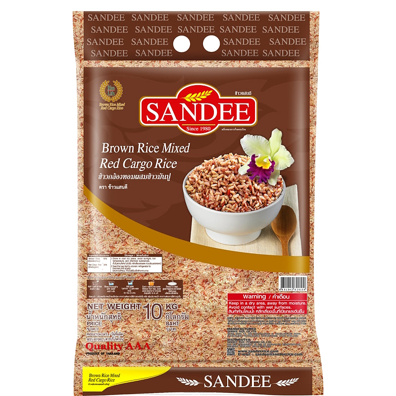 Thai Brown & Red Cargo Rice Mixed 10kg – SANDEE