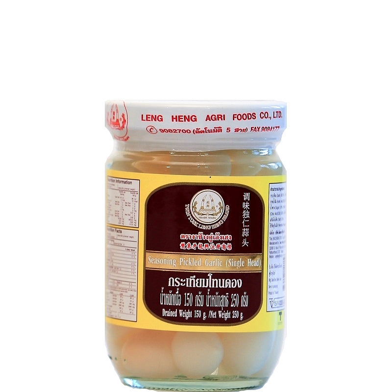 กระเทียมโทนดอง ขนาด 250 กรัม -ตราช้างคู่เล้งเฮง