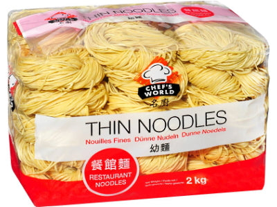 Thin Egg Noodles 2kg - CHEF'S WORLD