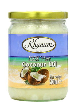 100% Pure Coconut Oil 500ml - KHANUM
