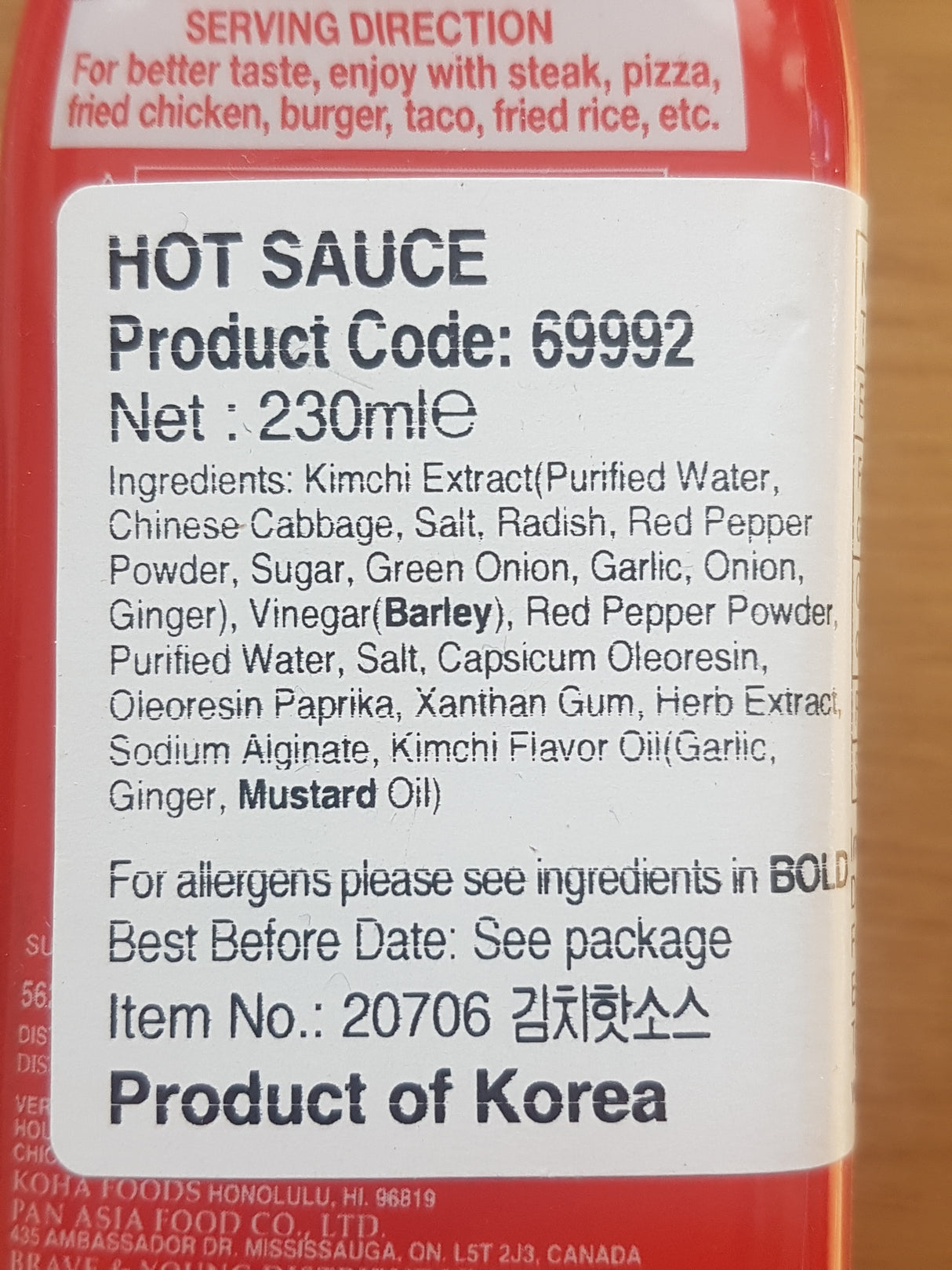 Kimchi Hot Sauce - SURASANG
