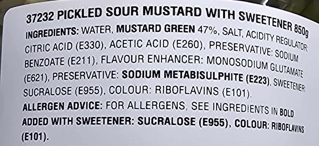 Pickled Sour Mustard 850g – COCK