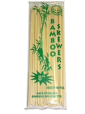 Bamboo Skewers 8" - XO / HH