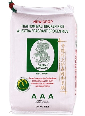 BROKEN Thai Fragrant Rice 10kg - GREEN DRAGON