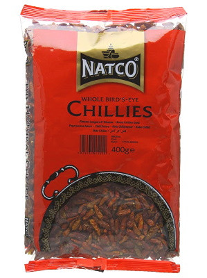 Dried Whole Birdseye Chillies 400g - NATCO
