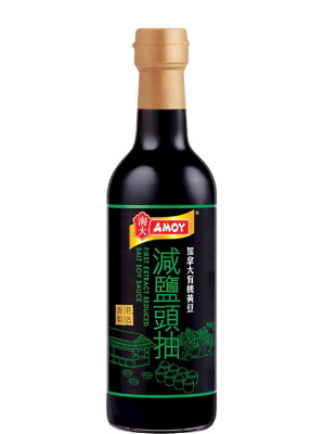 FIRST EXTRACT Reduced Salt Light Soy Sauce 500ml - AMOY