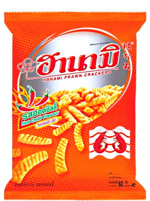 Prawn Crackers - Hot Chilli Flavour - HANAMI
