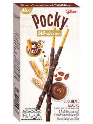Pocky WHOLESOME Biscuit Snack – Almond Chocolate Cream Flavour – GLICO 